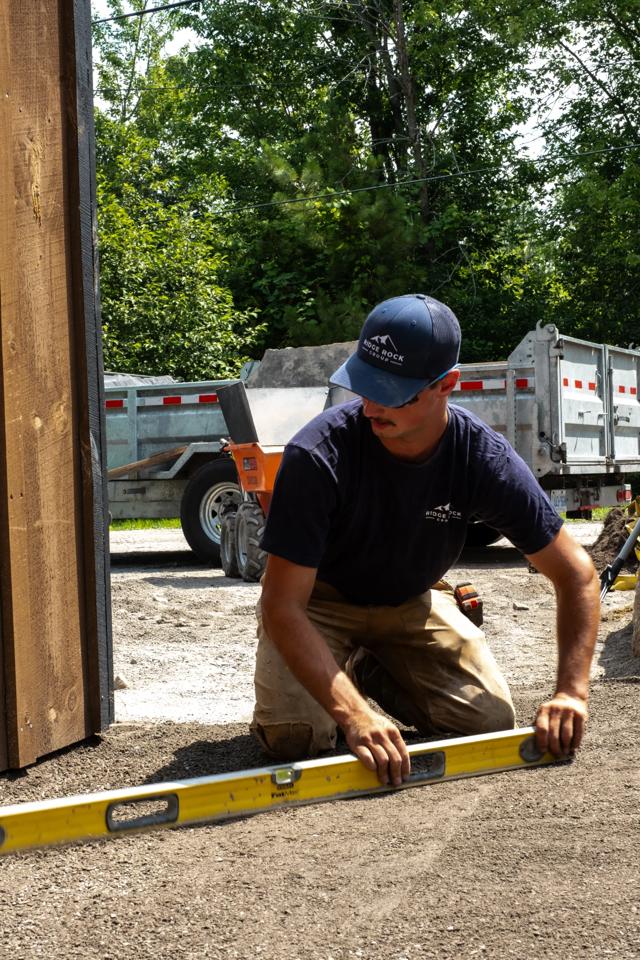 Residential interlock walkway installation