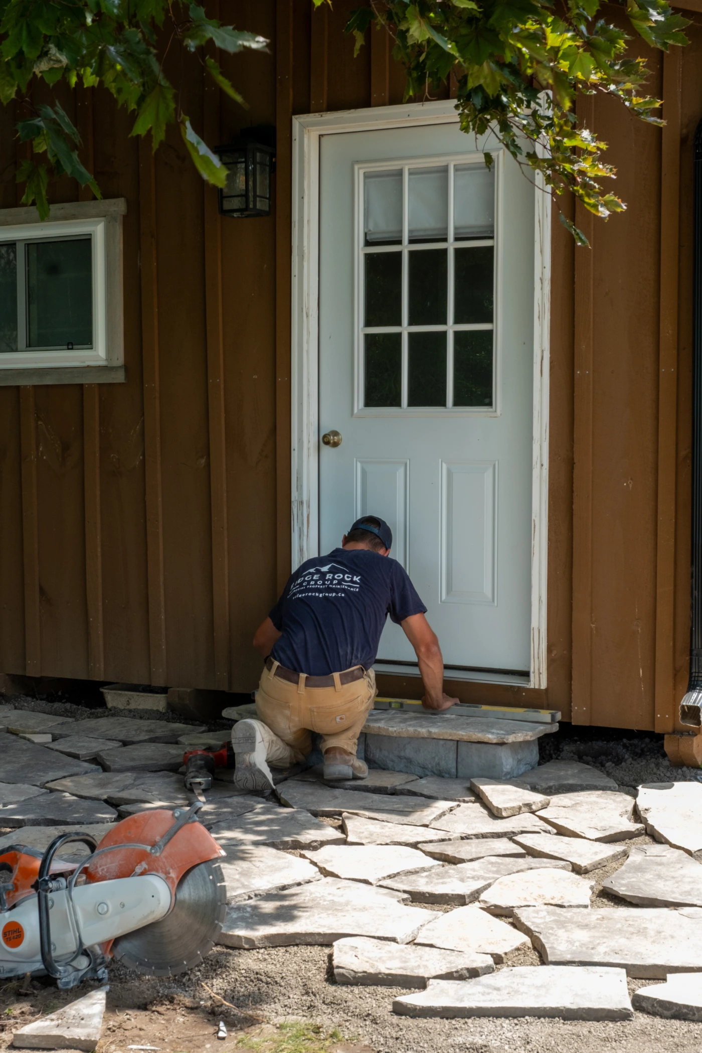 Residential interlock installation