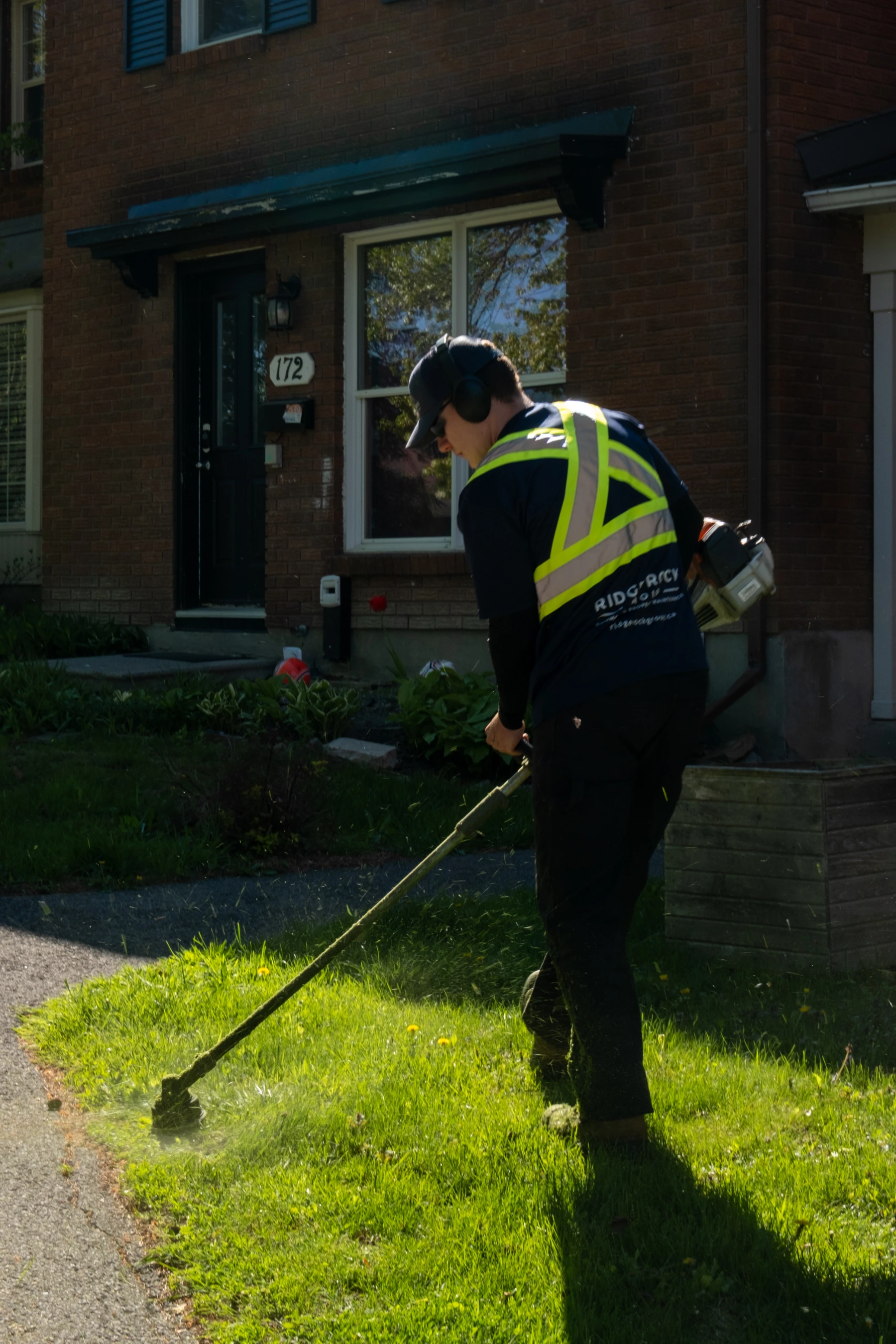 Edging with a string trimmer